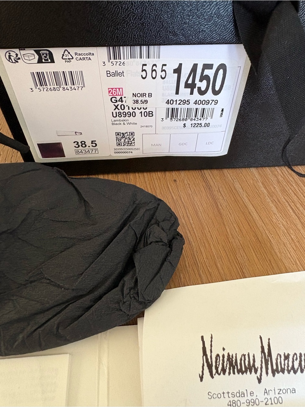 Chanel Cambon 2026 Quilted Black Ballet Flats With White CC Logo - Picture 7 of 14